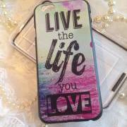iPhone 6 4.7 Case Colorful Designer Live Life Love Hard Shell Cover 